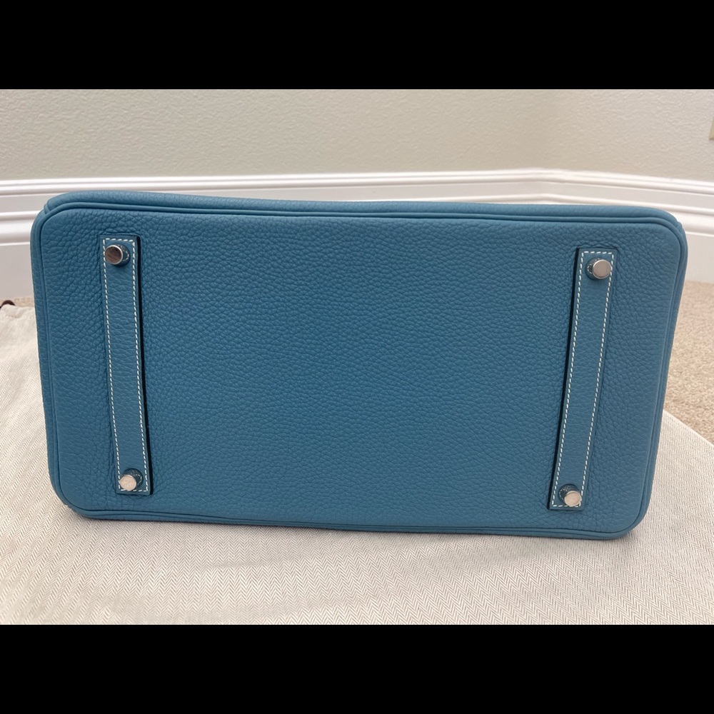 **SOLD** Hermes Togo Birkin 35 Blue Jean PHW - Picture 9 of 14